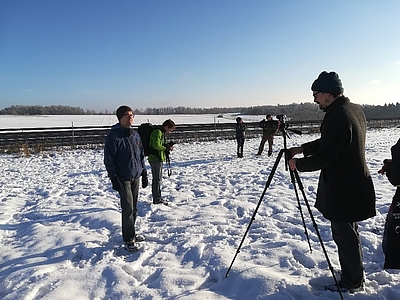 Roland Kirchner bei der Aufnahme eines Videostatements